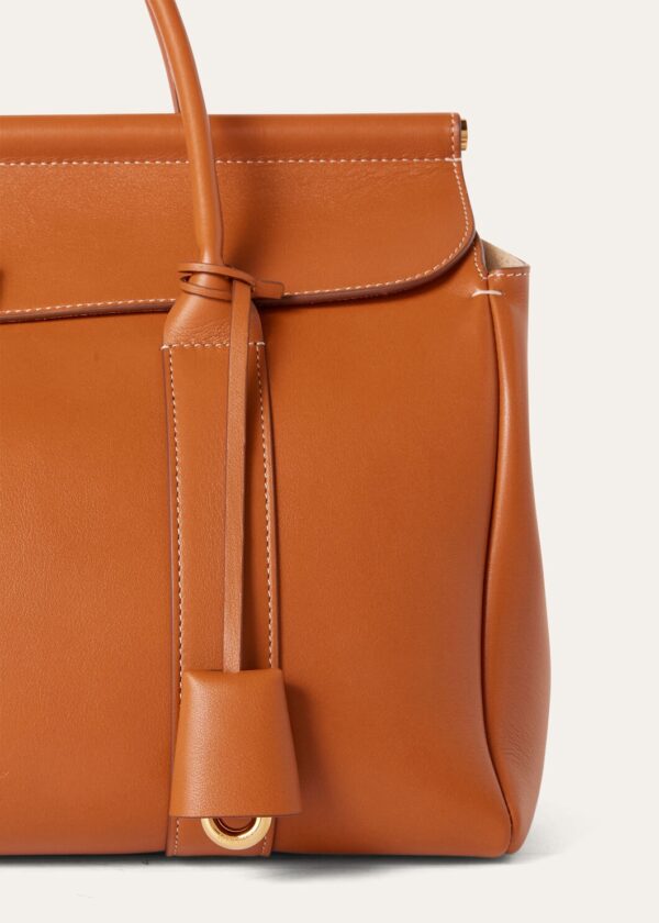 Loro Piana Loom L32 Handbag Plain warm brown