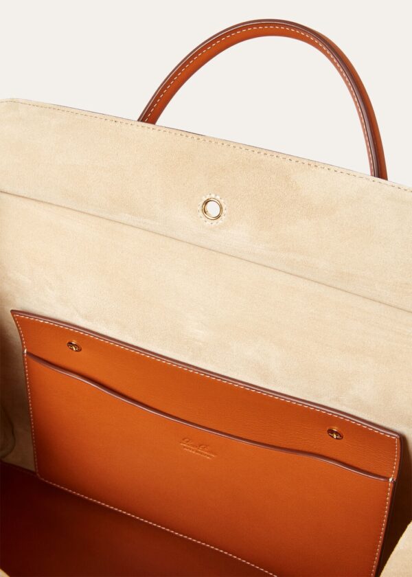 Loro Piana Loom L32 Handbag Plain warm brown