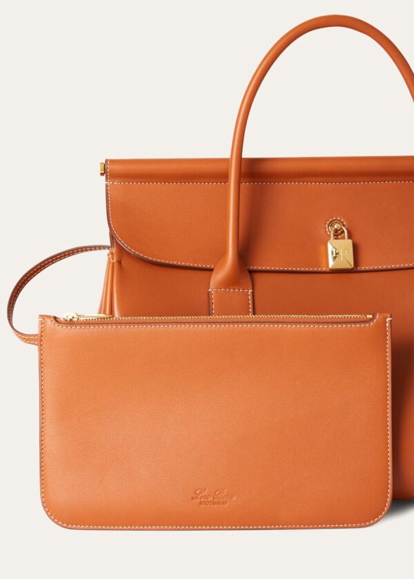 Loro Piana Loom L32 Handbag Plain warm brown