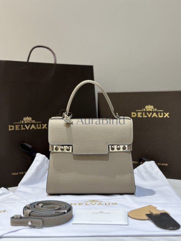 Delvaux Tempete PM | "Milk Grey" in Supple Leather
