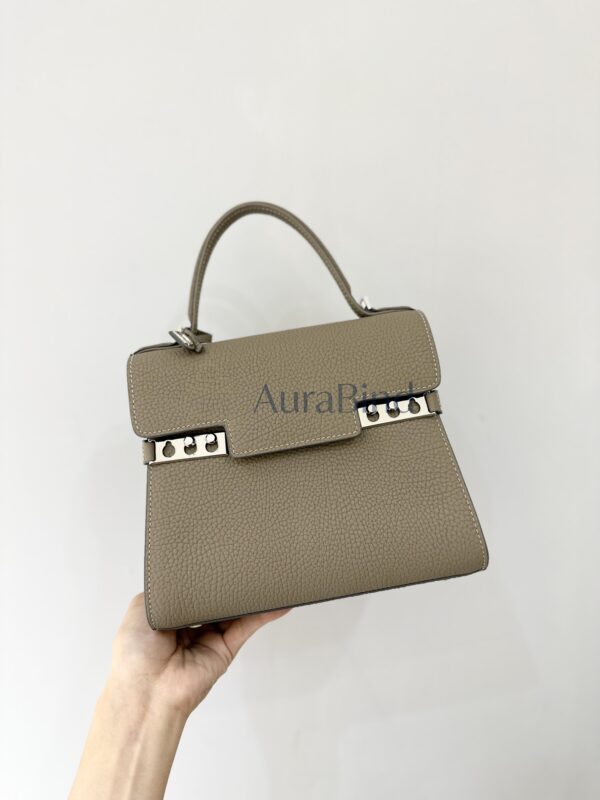 Delvaux Tempete PM | "Milk Grey" in Supple Leather