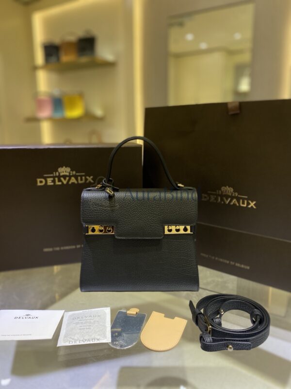 Delvaux Tempete PM | Black in Veins-Grain Leather