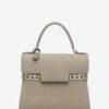 Delvaux Tempete PM | "Milk Grey" in Supple Leather