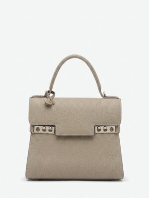 Delvaux Tempete PM | "Milk Grey" in Supple Leather