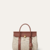 Loro Piana Loom Bag L25 （ Natural/Caramel Sugar）