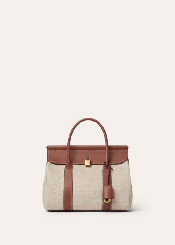 Loro Piana Loom Bag L25 （ Natural/Caramel Sugar）