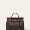 Loro Piana Loom Bag L32(Countryside Sage/Burnt Tan/Sun Gold)