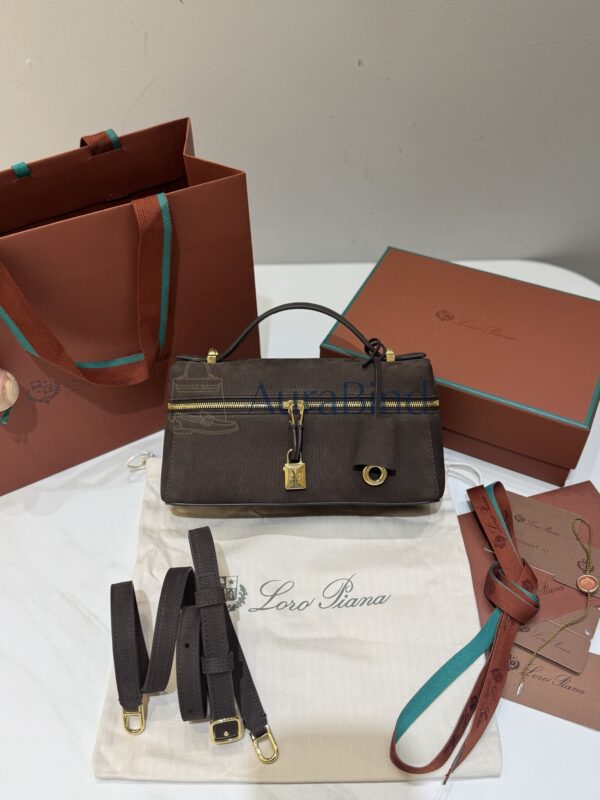 ExtraBag23 handbag [Velvet Water Ripple Dark Brown]