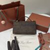 ExtraBag23 handbag [Velvet Water Ripple Dark Brown]