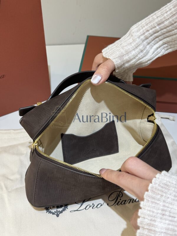 ExtraBag23 handbag [Velvet Water Ripple Dark Brown]