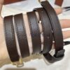 [L19 Velvet Coffee Brown with Gold Buckle (New Version)]