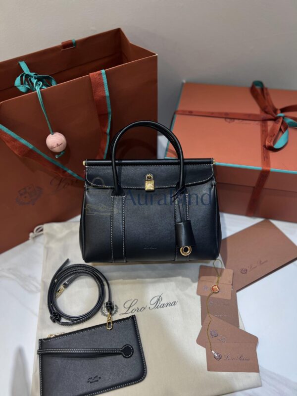 Loro Piana Loom Bag L25 （Black）