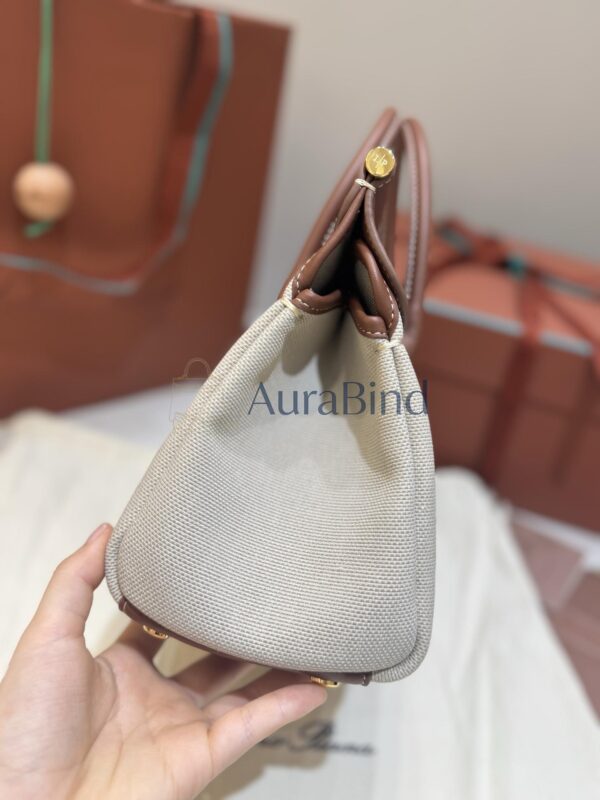Loro Piana Loom Bag L25 （ Natural/Caramel Sugar）