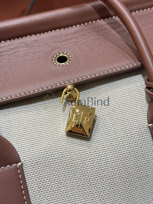 Loro Piana Loom Bag L25 （ Natural/Caramel Sugar）