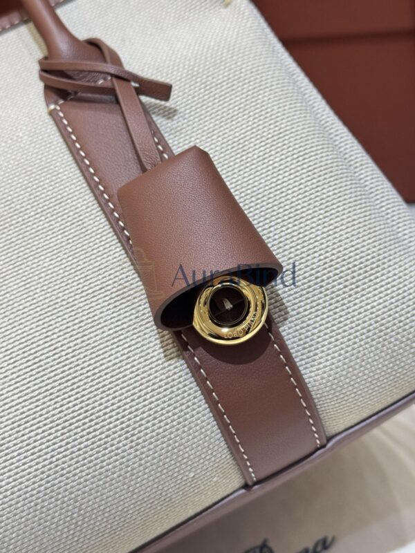 Loro Piana Loom Bag L25 （ Natural/Caramel Sugar）