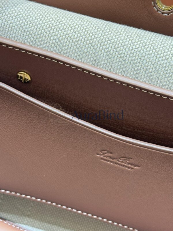 Loro Piana Loom Bag L25 （ Natural/Caramel Sugar）
