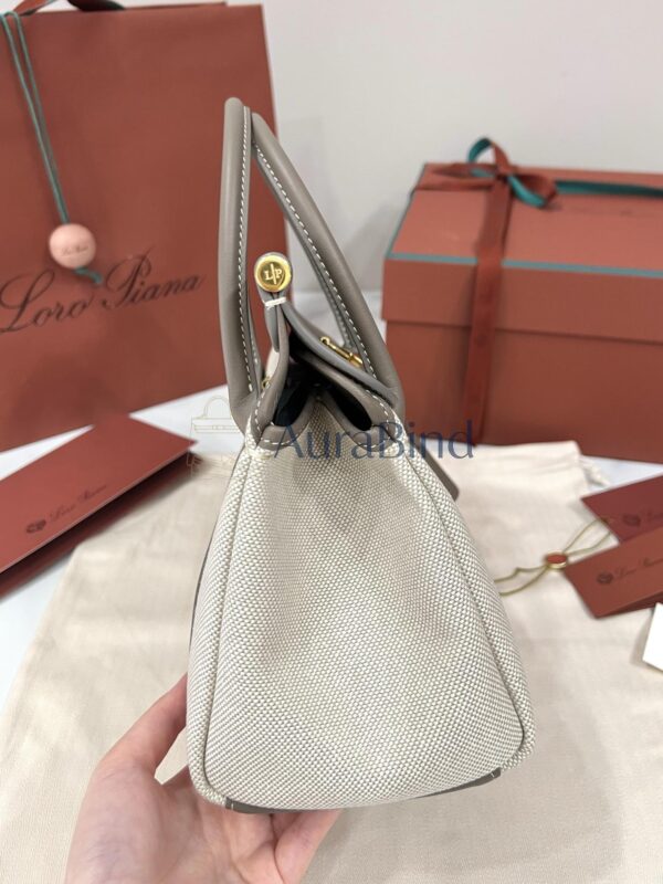 Loro Piana Loom Bag L25 （Natural/Almond Tree）