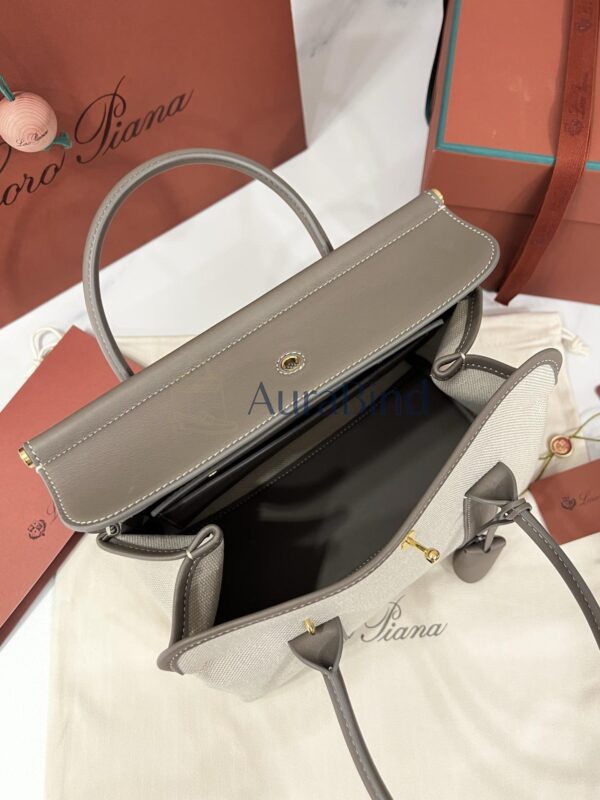 Loro Piana Loom Bag L25 （Natural/Almond Tree）