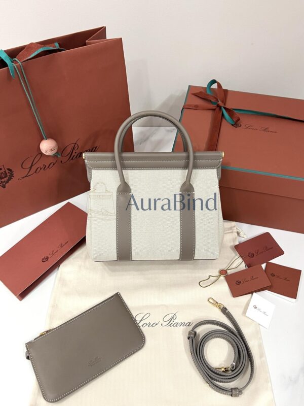 Loro Piana Loom Bag L25 （Natural/Almond Tree）