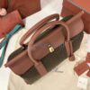 Loro Piana Loom Bag L32(Countryside Sage/Burnt Tan/Sun Gold)