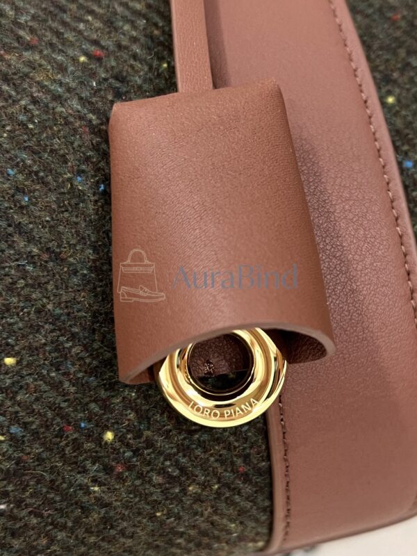 Loro Piana Loom Bag L32(Countryside Sage/Burnt Tan/Sun Gold)